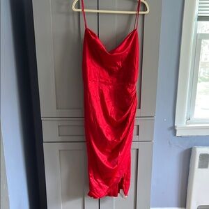 Elegant Red Slip Dress